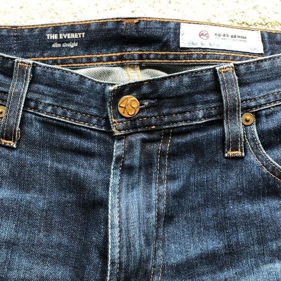 Adriano Goldschmied Jeans The Everett Slim Straight Size 31 Reg - Picture 7 of 10